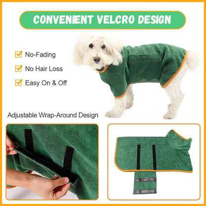 Dog luxury bathrobe